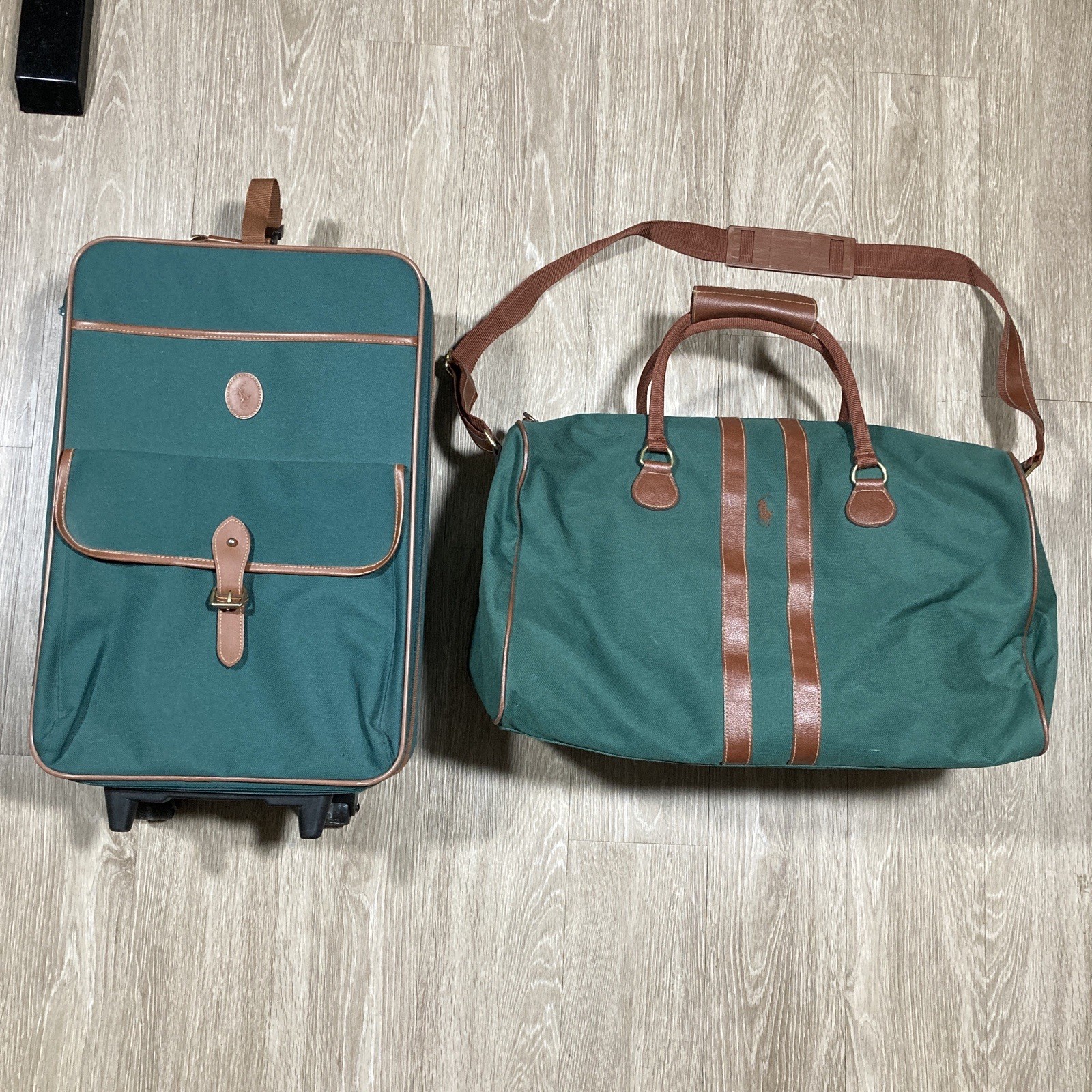 Set 00s Y2k Ralph Lauren Travel Carry-all Gym Duffle Duffel 