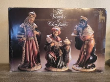 Santa’s Best 1991 Nativity Wise Men Figures The Wonder of Christmas