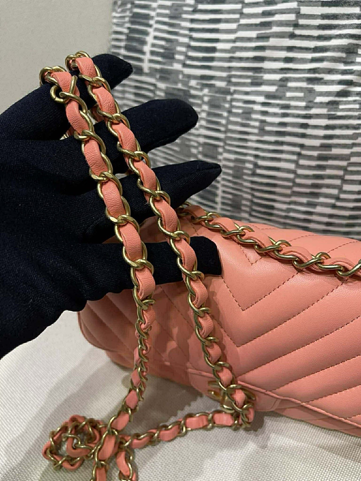 CHANEL Rectangular Mini Flap – Chevron Quilted Pi… - image 23