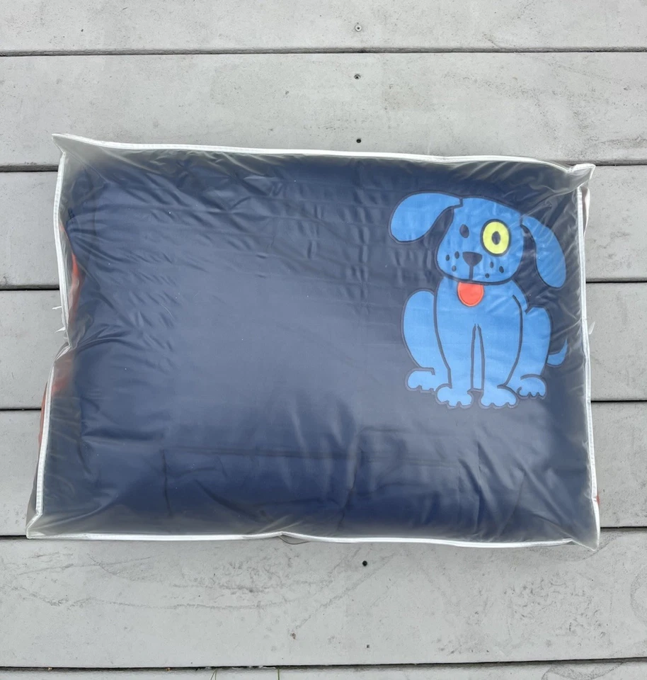 Novo Antigo Saco de Dormir Gymboree Cachorro Cachorro Azul Soneca Creche Pré-Escolar Viagem Menino - Imagem 2 de 4