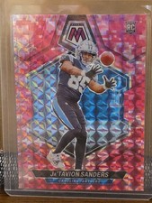 2024 Panini Mosaic - Rookies Ja'Tavion Sanders #377 Camo Pink Mosaic Prizm (RC)