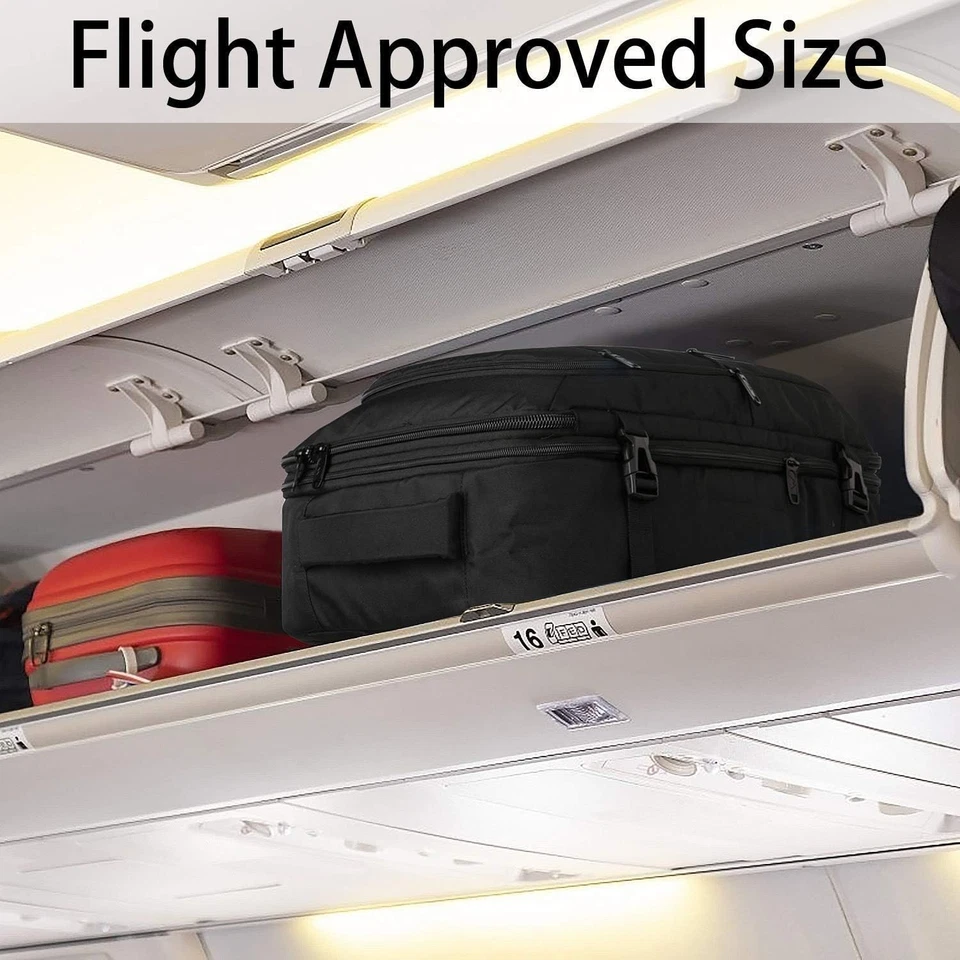 Mochila de viaje Vancropak 40L bolsa de mano expandible de fin de semana aprobada por vuelo Foto 3 de 4