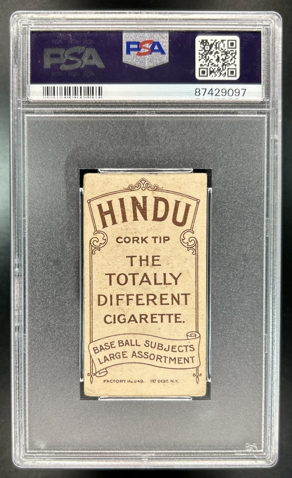 1909-11 T206 Joe Tinker Portrait HINDU PSA 2 Good view 2