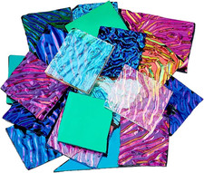 COE90 Fusible Glass Sheets 112G Dichroic Glass Scrap Microwave Kiln Art Pieces M