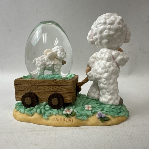 Figura de colección de globos de nieve bola de agua de cordero Precious Moments 1999 - Imagen 3 de 6