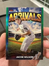 2025 Topps Finest Jacob Wilson Rookie Arrivals GREEN REFRACTOR /75 RC #A-5