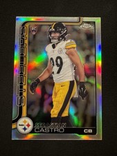 2025 Topps Chrome Football Sebastian Castro Rookie Refractor RC Steelers #370 RC