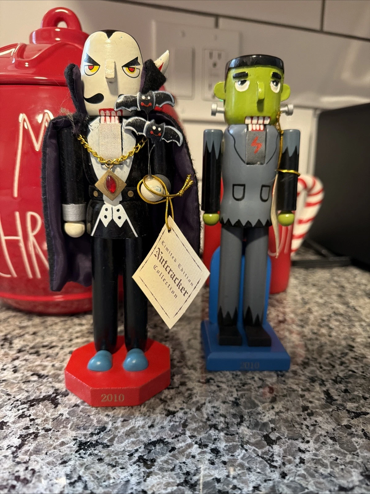 Dracula Vampire & Frankenstein Halloween Nutcracker Set Limited Ed Target 2010