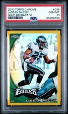 LeSean McCoy 2010 Topps Chrome Gold Refractor /50 PSA 10 Gem Mint #C95 - Pop 1