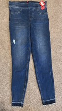 NWT Spanx Distressed Ankle Skinny Jean Legging Medium Wash 20203R Women's Size M