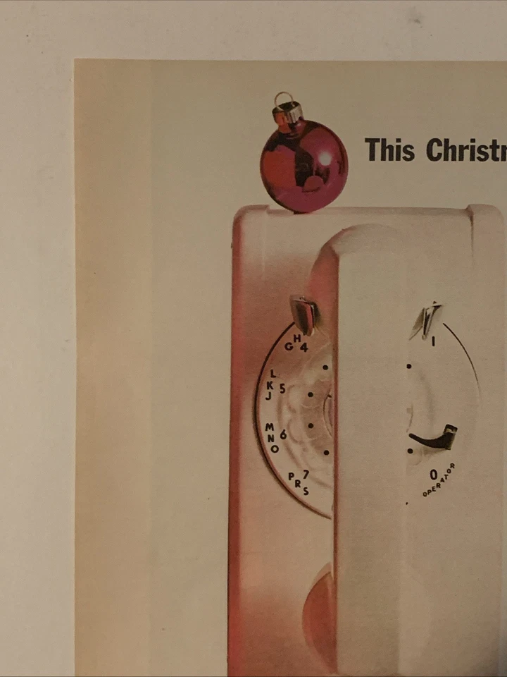 1964 Bell System Telephone PRINT AD Christmas Rotary VTG 1960s Wall / Princess - Image 3 of 4