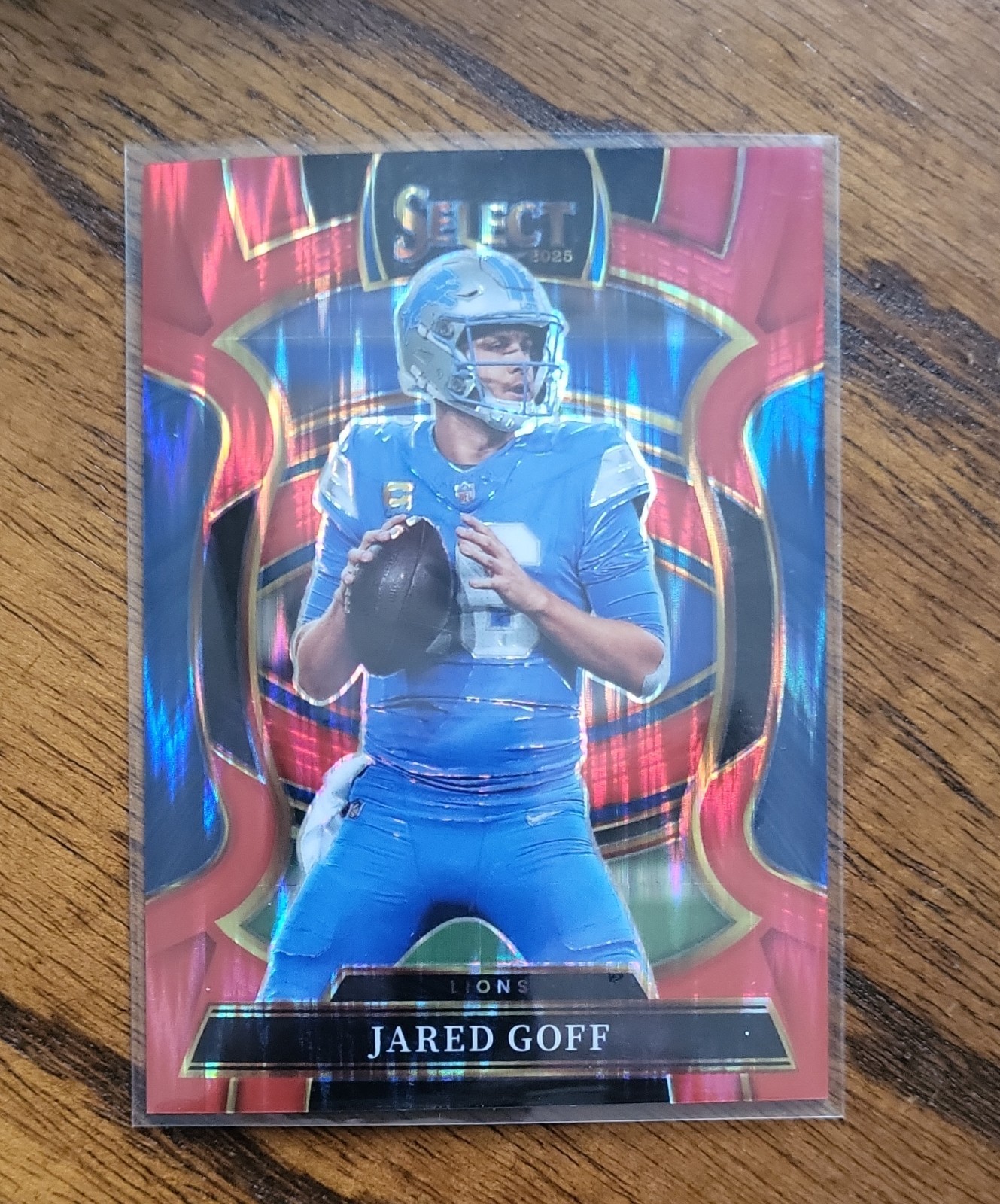 2025 Panini Select - Concourse Jared Goff #69 Red Shock Prizm /249