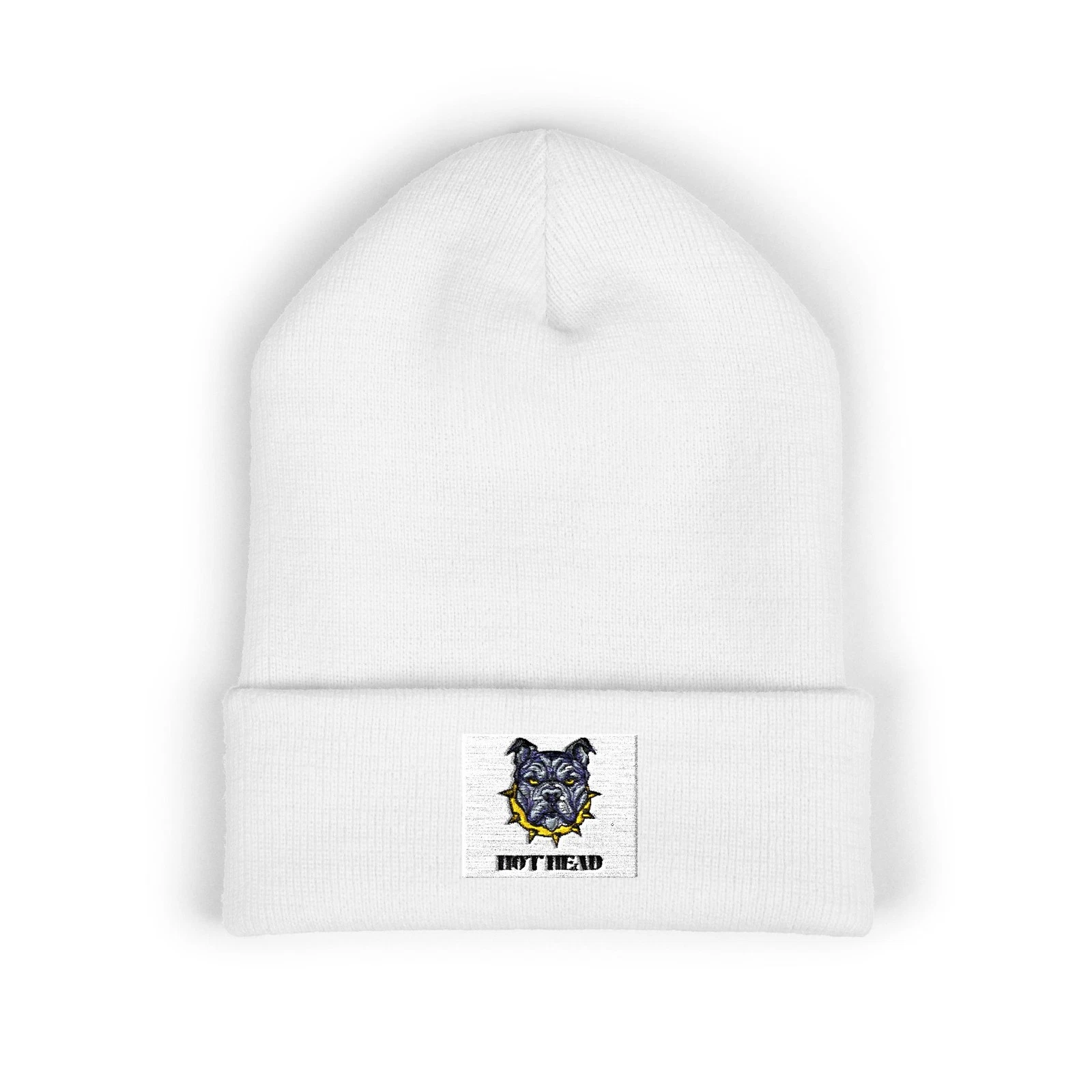 (HOT HEAD) Embroidered Classic Cuffed Beanie - Stylish & Cozy Winter Accessory