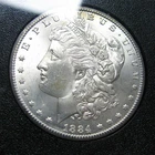 1884-CC Morgan Dollar Silver MS-64 CAC Graded Witterbrick -