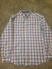 George Classic Fit Long Sleeve Button Down Pink Plaid Shirt - Size M 42-44 