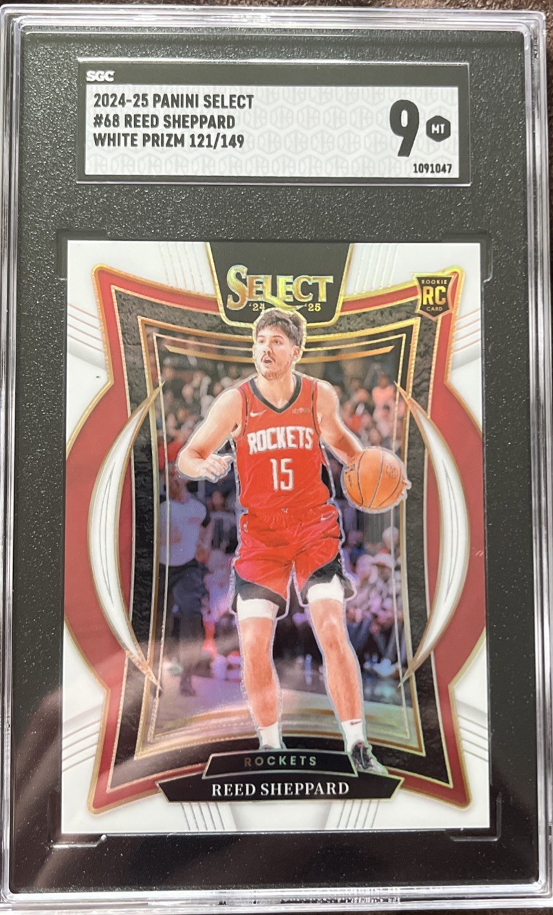 2024-25 Panini Select - Concourse Reed Sheppard #68 White Prizm /149 (RC)