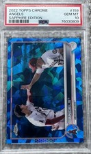 2022 Topps Chrome Sapphire Refractor #159 Shohei Ohtani & Trout Angels PSA 10