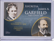 2008 Topps Updates FC-19 LUCRETIA JAMES A GARFIELD First Couples  ID9