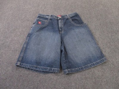 Jnco Jeans Shorts Mens 38 Blue Denim Wide Leg Logo Dragon