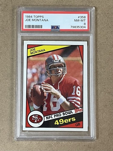 1984 TOPPS #358 JOE MONTANA PSA 8 NM-MT - Picture 1 of 2