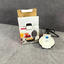 Dash Mini Waffle Maker White 4 Non-Stick Elec...