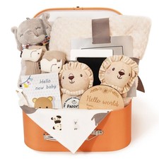 Baby Gift Set for Newborn - 11PCS Baby Shower Gifts Basket with Baby Blanket ...