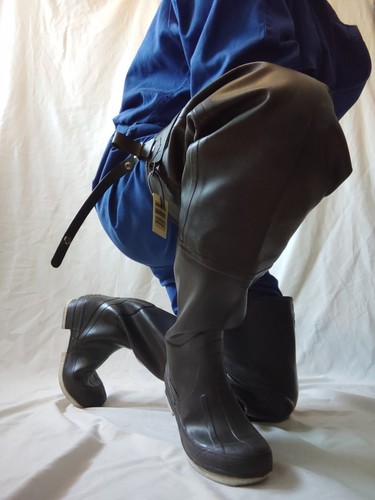 Rubber Boots Waders Gummistiefel Vintage Goma Caucho Botas Caza Pesca 44