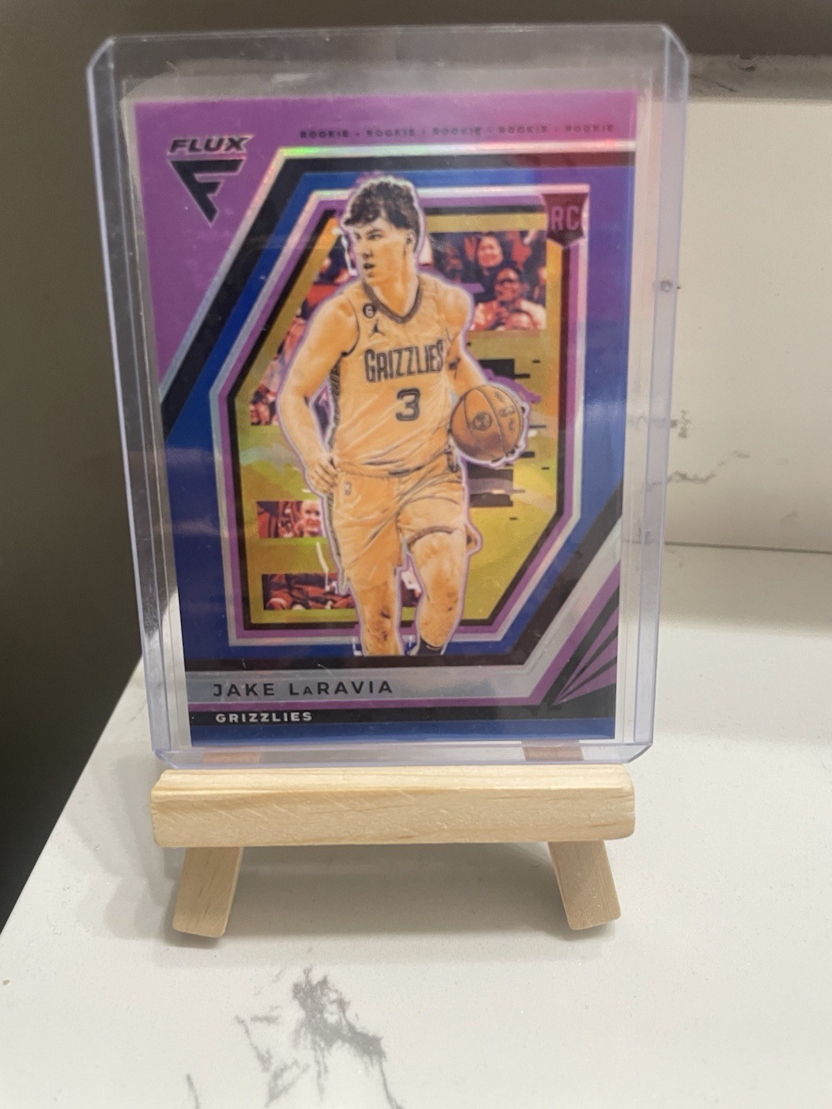 2022-23 Panini Flux - Rookies Jake LaRavia #242 Blue Prizm /99 (RC)