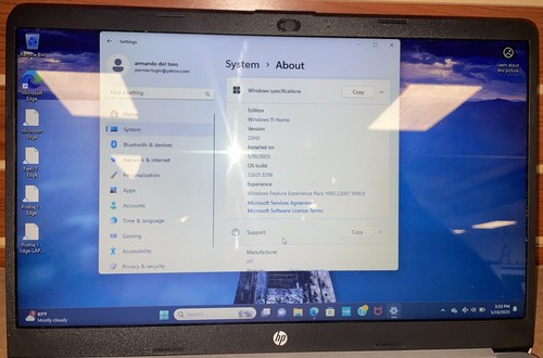 HP Laptop 15-DY2073NR silber 15,6'' 256GB SSD 8GB RAM i3-11. Gen 1115G4 - Bild 8 von 9