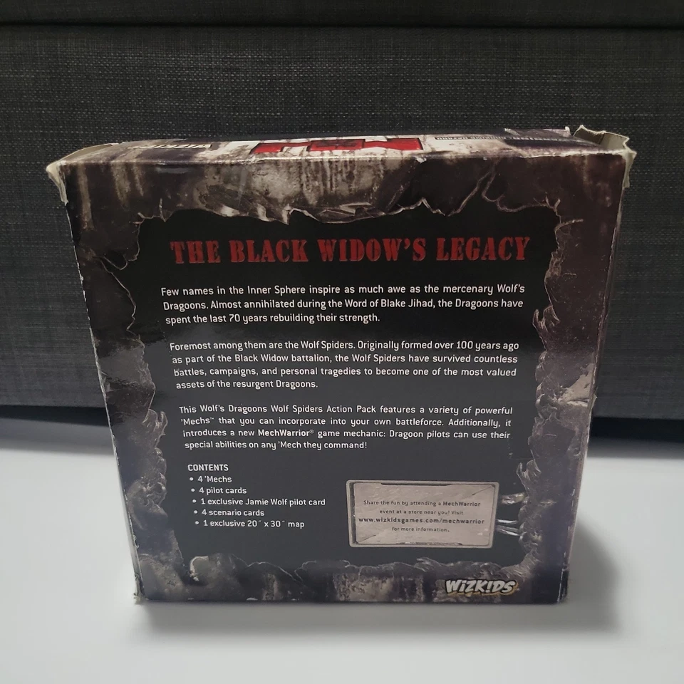 MECHWARRIOR: WOLF'S DRAGOONS WOLF SPIDERS PAQUETE DE ACCIÓN EXPANSIÓN WZK2327 sin abrir Foto 2 de 4