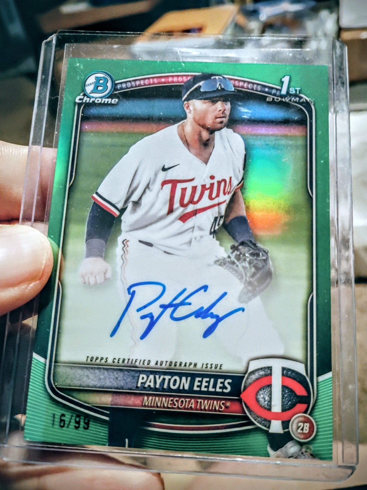 2025 Bowman Chrome Payton Eeles Green 1st Auto 16/99 #CPA-PE