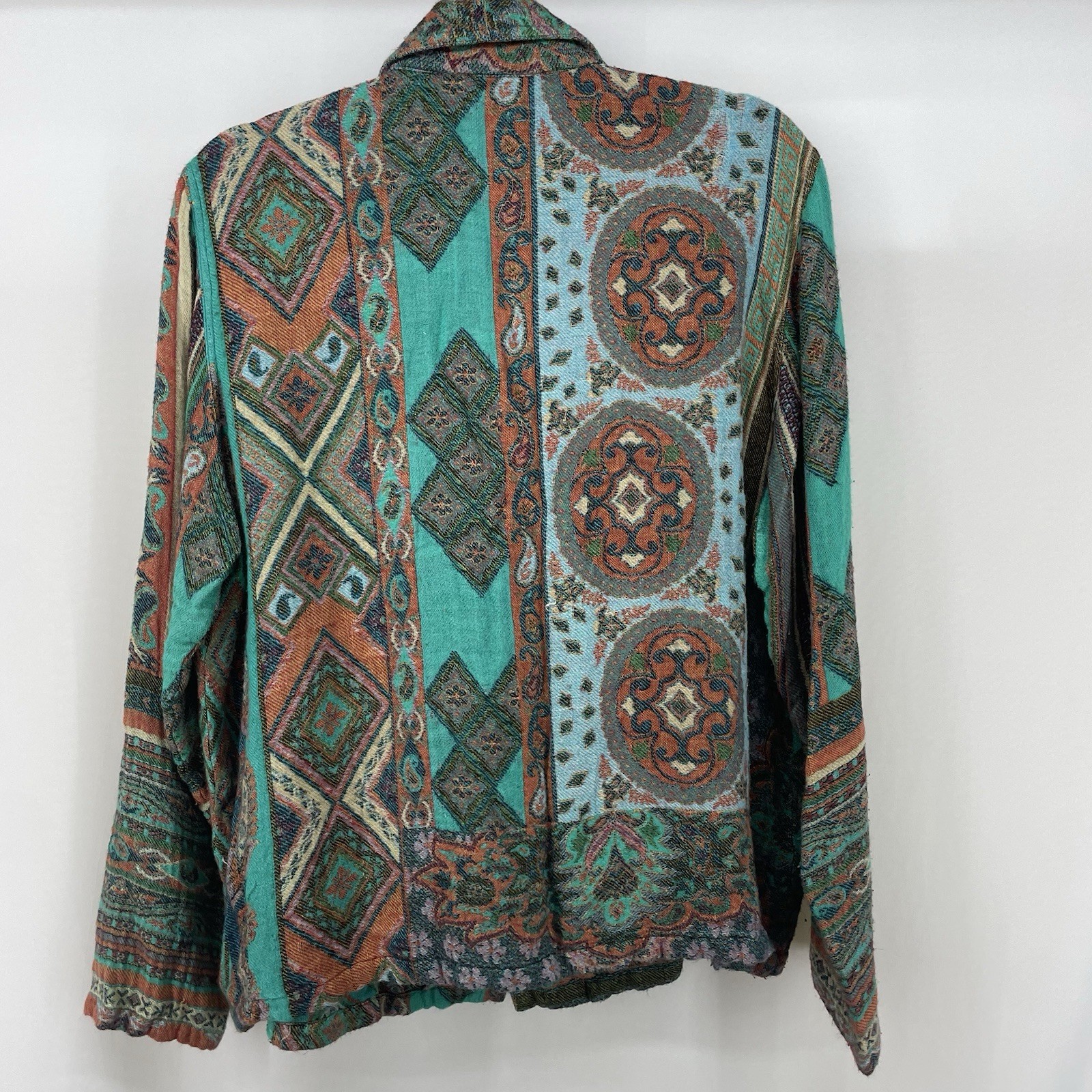 Travel Smith Size XL Patchwork Button Down Shacke… - image 4