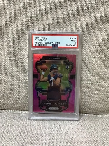 2023 Prizm C.J. Stroud Premier Jersey Pink RC PSA 9