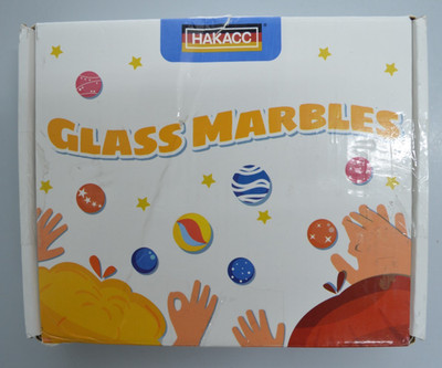 HAKACC 160 Stück Glasmurmeln 16mm Bunte Murmeln mit Muster Deko Spielkugeln