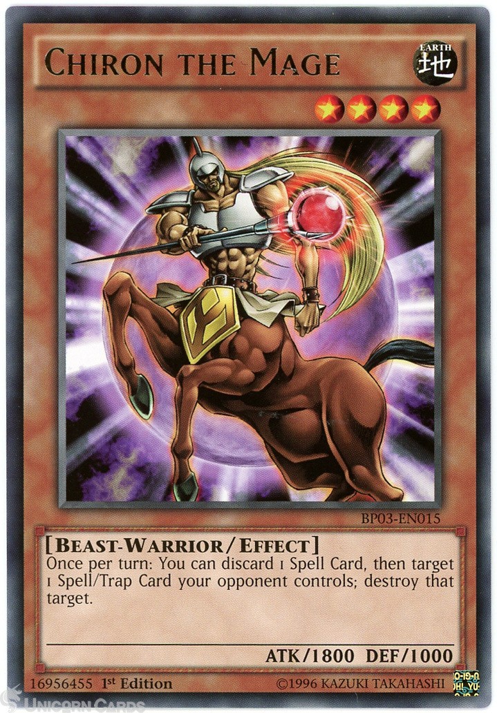 BP03-EN015 Chiron the Mage : Rare 1st Edition Mint YuGiOh Card