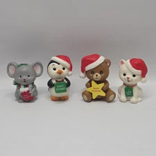 Vintage Russ Berrie Co. Christmas PVC Figures Lot of 4 Figures