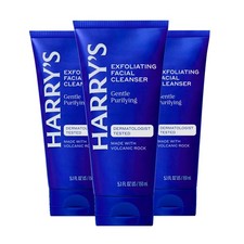 Harry's Exfoliating Face Wash for Men, Gentle 5.1 Fl Oz Pack of 3 , BLUE