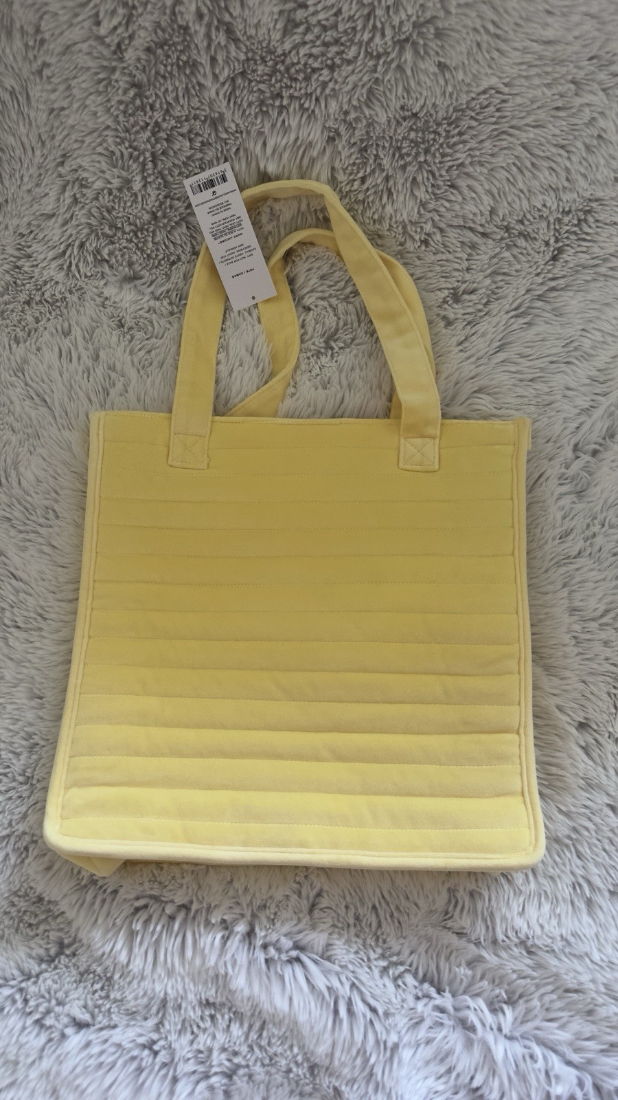 Marc Jacobs Daisy Yellow Quilted Tote Bag Women’s Double Handle Open Top Card image 2