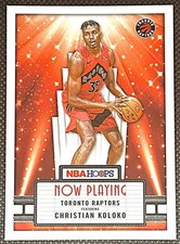 Christian Koloko 2022-23 Panini NBA Hoops Now Playing #30 Rookie RC - Raptors