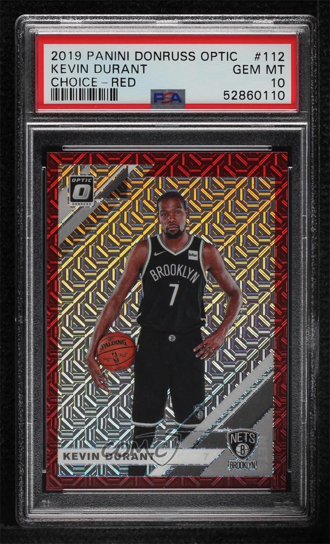 2019 Panini Donruss Optic Choice Red Prizm /88 Kevin Durant #112 PSA 10 GEM MT