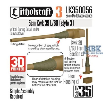 Lithokraft LK350056 5cm Kwk 39 L/60 w/ Canvas & 5 sec Coil Spring #3