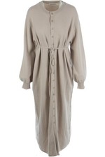 EXTREME CASHMERE TAUPE CASHMERE MAXI DRESS ONE SIZE
