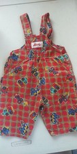 Vintage Liberty Red Overalls With. Construction Tractors.  Size 9 M