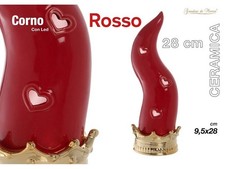 GIARDINI DI MARZO CORNO ROSSO/ORO CON LED CM 28