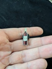 Wine Bottle Pin Silver Tone Costume Jewellery Brooch Gift UK Seller