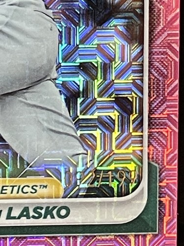 2024 Bowman Ryan Lasko 1st Fuchsia Refractor /199 #BCP-105 Athletics  - Bild 2 von 3