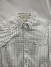 VTG LL Bean Shirt Mens 14.5-32 Plaid Button Down Single Needle Tailoring USA