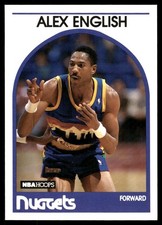 Alex English 1989-90 Hoops #26 Nuggets NBA READ FREE SHIPPING AutographDen