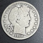 1910 Barber US Silver Half Dollar