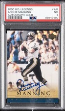 2000 UD LEGENDS AUTO-GOLD #AM ARCHIE MANNING 15/25 PSA 7